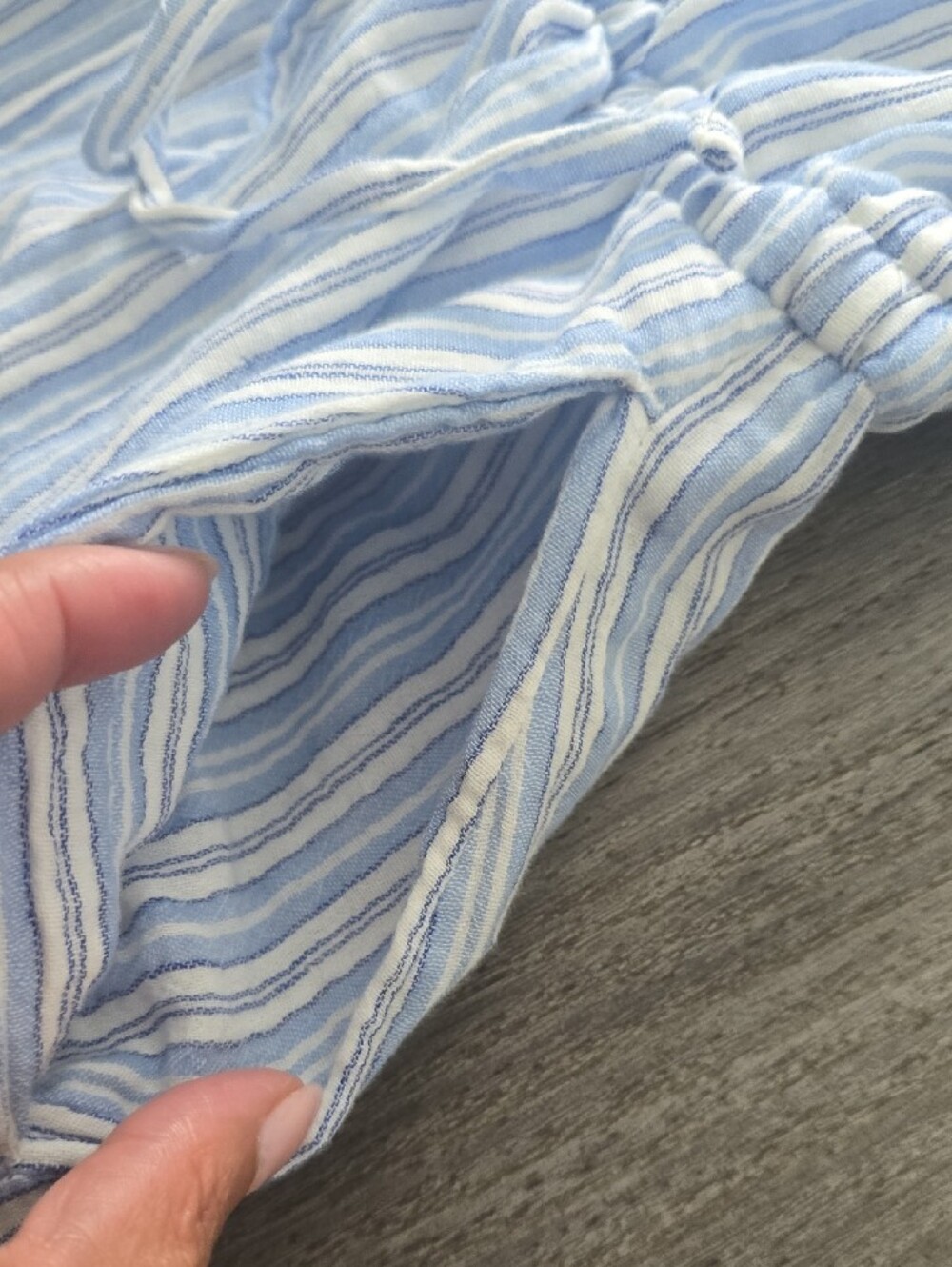 NWT Time and Tru Light Blue & White Striped Halter Dress 100 % Cotton - Picture 4 of 8